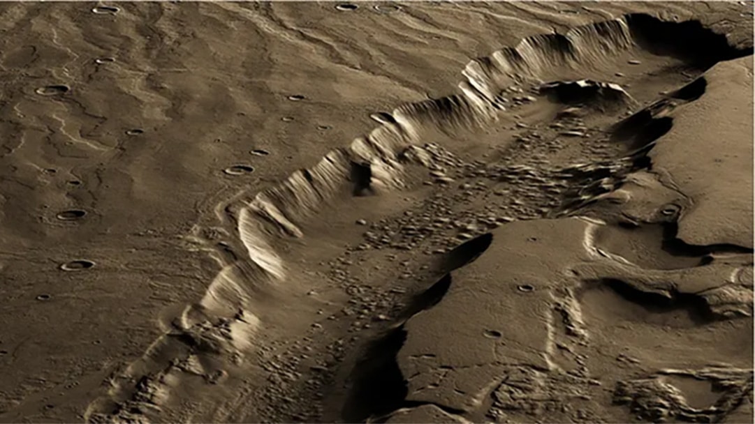 DYK-Mars-pic1 Canyon on planet Mars